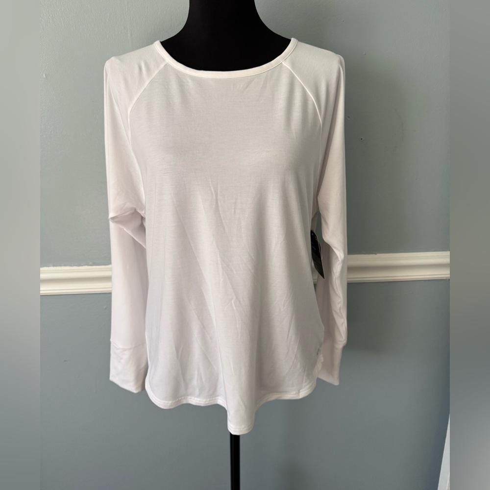 GAP White Long Sleeve Crewneck Top M